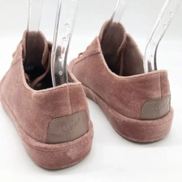JOIE Daryl Velvet Light Mauve Low Top Sneakers - Picture 5 of 8